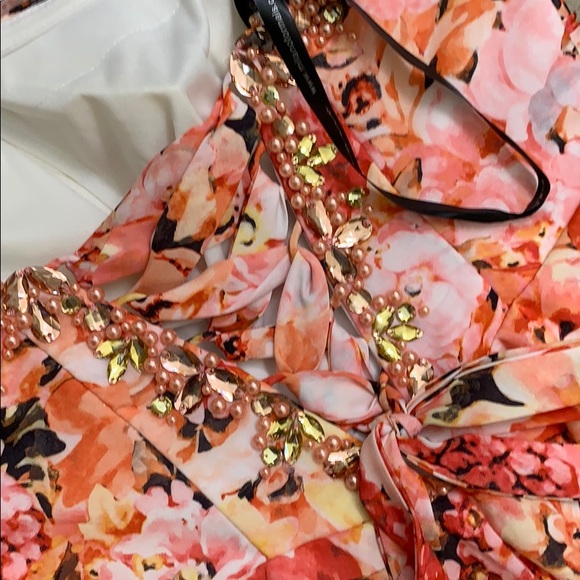 MILANO FORMALS FLORAL COCKTAIL DRESS BNWT - Picture 4 of 7